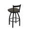 Holland Bar Stool Co 30" Low Back Swivel Bar Stool, Black Wrinkle, Graph Chalice Seat 82130BW019 - alternate 3